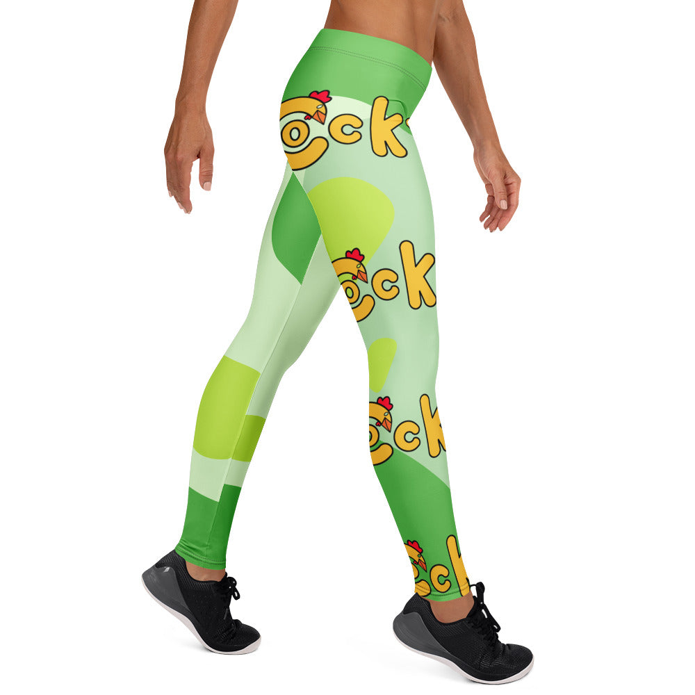 Leggings-Green Abstract