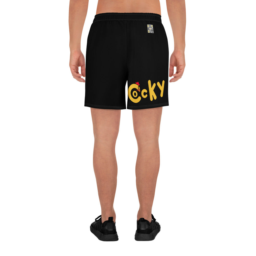 Men's Athletic Long Shorts-Black