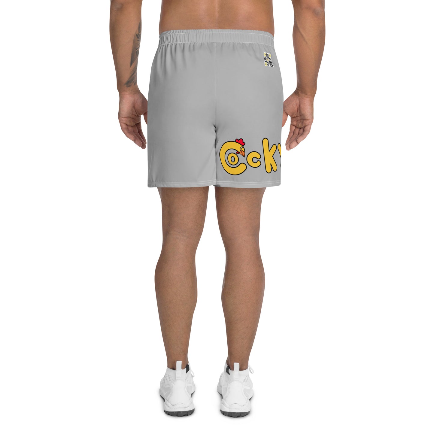 Men's Athletic Long Shorts-Grey